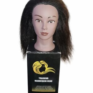 Classic Black Afro Wig mannequin head  - Unbranded